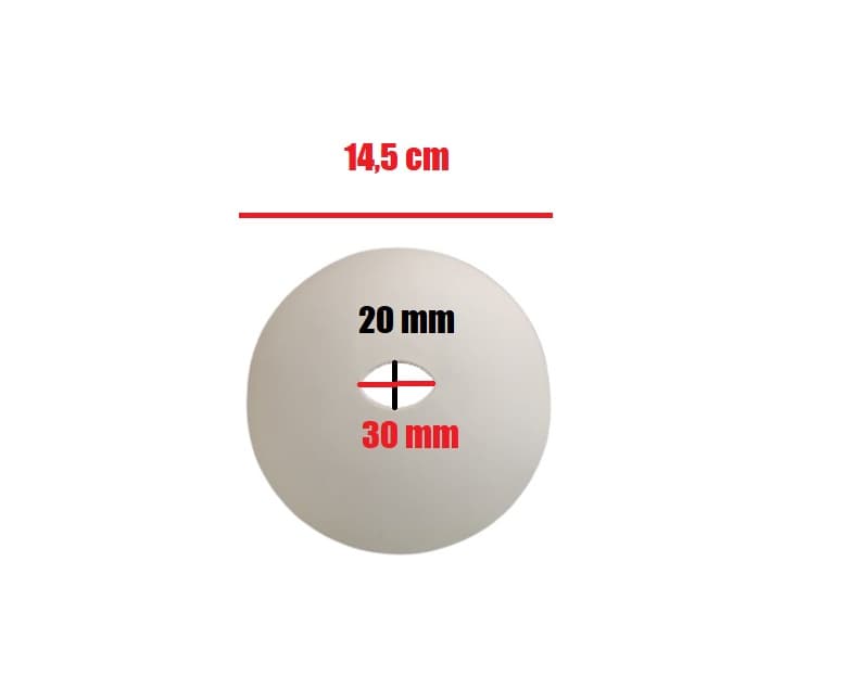 CANOPLA PLÁSTICA SUPERIOR P/VENTILADOR DE TETO SPIRIT - COR BRANCA - DIÂMETRO 14,5CM - ENCAIXE EM HASTE 2,0CM - foto 1 de 3
