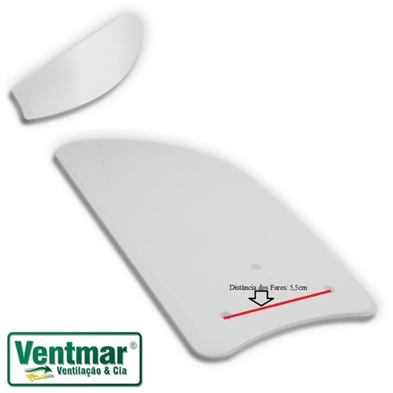 PÁ HÉLICE P/VENTILADOR DE TETO VENTI-DELTA NEW LIGH DELTA CLEAN DELTA SLIM - MDF TUBA BRANCA 3FUROS - *VENDIDA P/UNIDADE - foto 1 de 4