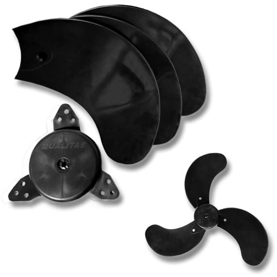 HELICE DE 60CM P/VENTILADOR QUALITAS 60CM COR PRETA - KIT-4ITENS - EIXO PRD DIAM.FRONTAL 09,0MM / DIAM.TRASEIRA 16,0MM ENCAIXE P.MEIA LUA - foto 1 de 2