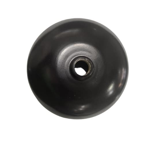 CANOPLA SUPERIOR P/VENTILADOR DE TETO PRIMAVERA - ALUMÍNIO COR PRETA - DIÂMETRO 15,5CM - foto 1 de 3