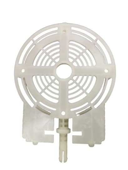 TAMPA DO MOTOR VENTILADOR VENTI-DELTA DIANTEIRA DELTA PREMIUM/ DELTA GOLD 50/60CM - ESTAMPADA C/PINO C/ANEL DIAM.12,5CM EIXO OCO P/ROL.6000 - foto 1 de 3
