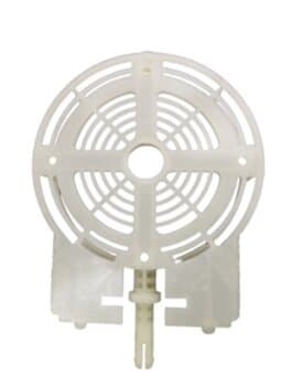 TAMPA DO MOTOR VENTILADOR VENTI-DELTA DIANTEIRA DELTA PREMIUM/ DELTA GOLD 50/60CM - ESTAMPADA C/PINO C/ANEL DIAM.12,5CM EIXO OCO P/ROL.6000