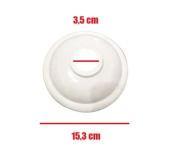 CANOPLA CAPA PLASTICA DO SUPORTE DE PAREDE P/VENTILADOR VENTI-DELTA - COR BRANCA