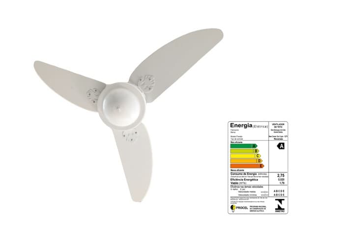 VENTILADOR DE TETO RIOPRELUSTRES COMMERCE OFFICE 110V COR BRANCA 3PÁS MDF IRIS BCA CV3V - 1025 LINHA SUPER LUXO SEM LUMINÁRIA P/ÁREA GOURMET - foto 1 de 2