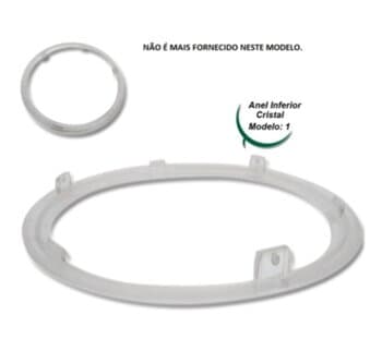 ANEL SUPORTE MOLDURA DE FIXAÇÃO DA LENTE/VIDRO DA LUMINÁRIA VENTILADOR LATINA AIR/LATINA VT655 - FIXAR C/PARAFUSOS