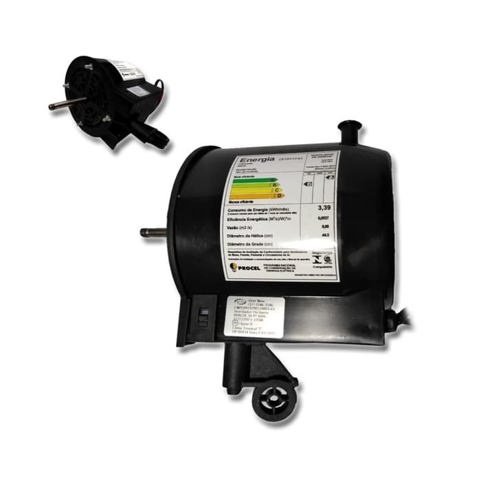 MOTOR P/VENTILADOR VENT NEW VENTNEW 50CM BIV02,5UF 135W PRETO - VENT-NEW PAREDE CLIMA TROPICAL T - EIXO-10MM PML C/ROSCA ESQ - foto 1 de 2