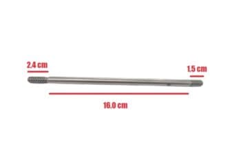 EIXO DO ROTOR VENTILADOR VENTISOL MX 40CM DE MESA/COLUNA/PAREDE - DIAM.08,0MM - COMP.19,05CM - ENCAIXE PONTA REDONDA