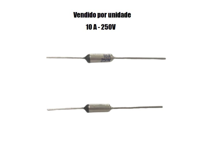 FUSÍVEL TÉRMICO AQUECEDOR TERMOVENTILADOR VENTISOL MOD A1 - 110/220V 10A - 250V - 152° - foto 1 de 2
