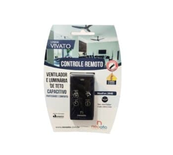 CONTROLE REMOTO DEFAN P/VENTILADOR TETO-CAP.3FIOS - KIT BIV 01-RECEP+TRANSM RF UNIVERSAL - DEVISE VIVATO NEOATO NEOFAN NF3040 - P/MOD.ATÉ 200W