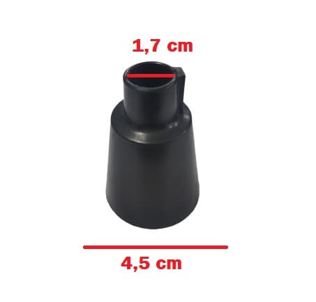 CANOPLA PLÁSTICA P/VENTILADOR DE TETO VÁRIOS MODELOS - COPINHO PLÁSTICO INFERIOR COR PRETA - VENDIDA POR UNIDADE 016-04 - foto 1 de 3