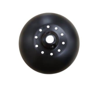 CANOPLA INFERIOR P/VENTILADOR DE TETO VOLARE - ALUMÍNIO COR PRETA EXTRA GRANDE - DIAM EXT.23,0CM - ENCAIXE HASTE 2,2CM