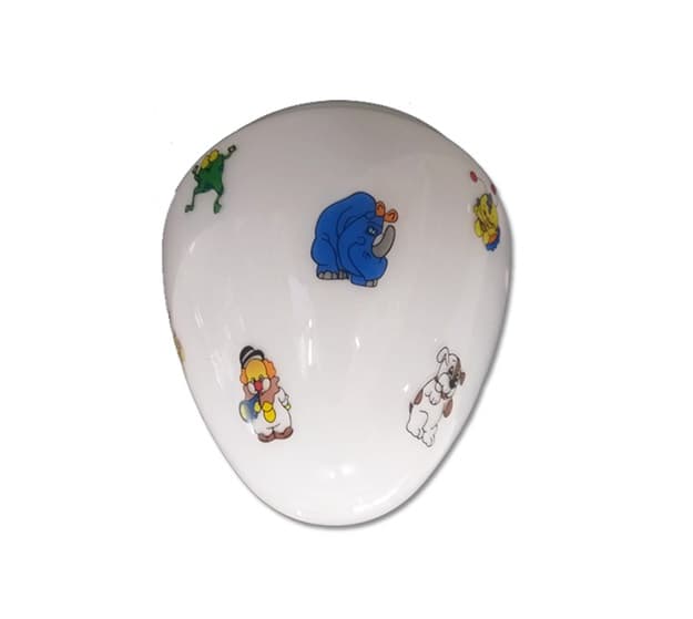 Globo Cúpula 17,30CM P/Ventilador Infantil Tema Baby - VIDRO D.173mm - Serve p/Aliseu Normal Tradicional - Gola 17,30cm - foto 1 de 1