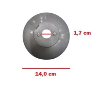 CANOPLA P/VENTILADOR DE TETO BRITÂNIA - PLÁSTICA COR PRATA/TITÂNIO/CINZA - SERVE PARA DIVERSAS MARCAS - *SALDÃO