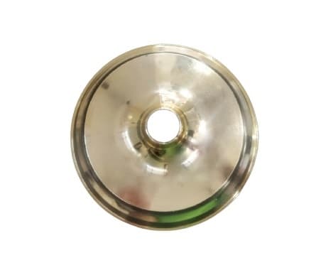 CANOPLA P/VENTILADOR DE TETO ARGE - PLÁSTICA COR DOURADA/LATONADA - DIÂMETRO 13,0CM - ENCAIXE EM HASTE 1,9CM - foto 1 de 3