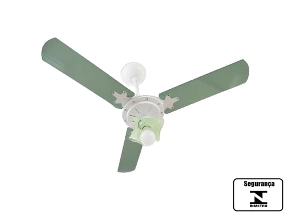 VENTILADOR DE TETO VENTISOL INFANTIL 1-TULIPA LENÇO/VERDE 110V04,0UF-130W BRANCO 3PÁS MD VERDE CV-3VELOCIDADES - foto 1 de 3