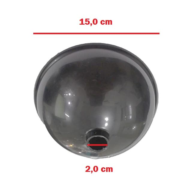CANOPLA PLáSTICA SUPERIOR VENTILADOR DE TETO VENTI-DELTA LOREN SID ARGE TRON VENTISOL, ETC... COR PRETA - DIâMETRO 16CM - ENCAIXE 1,8CM - foto 1 de 2