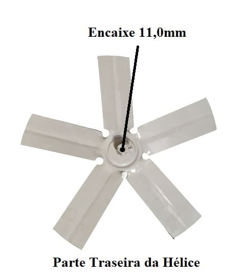 HÉLICE P/EXAUSTOR DE 50CM VENTI-DELTA -5PÁS METAL - ENCAIXE EIXO 11,0MM C/CUBO E TRAVA TRASEIRA C/PARAFUSO LATERAL - foto 1 de 3