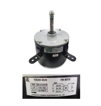 MOTOR P/CLIMATIZADOR MWM M7000 220V200w08,0UF YDK200-6G39 1100RPM E15MM PML C/R.ESQ LADO/HÉL G/AH ANTI HORARIO - SERVE P/MEGA BRISA-MC70