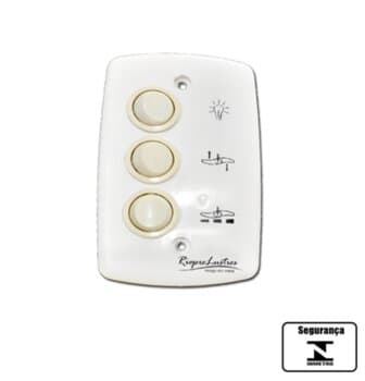 CHAVE P/VENTILADOR DE TETO 3-VEL CAP-10,0UF 4,0+6,0UF 1-TECLA LUZ - RIOPRELUSTRES 110V ORIGINAL TECLAS REDONDAS *SALDÃO* - LOREN SID VENTI-DELTA ARGE