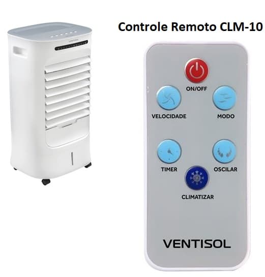 MóDULO TRANSMISSOR DO CONTROLE REMOTO P/CLIMATIZADOR VENTISOL CLM10 110/220VOLTS *APENAS O MóDULO TRANSMISSOR/MANUAL* - foto 1 de 2