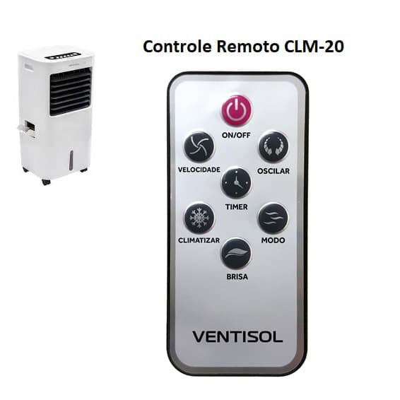 MóDULO TRANSMISSOR DO CONTROLE REMOTO P/CLIMATIZADOR VENTISOL CLM20 110/220VOLTS *APENAS O MóDULO TRANSMISSOR/MANUAL* - foto 1 de 2