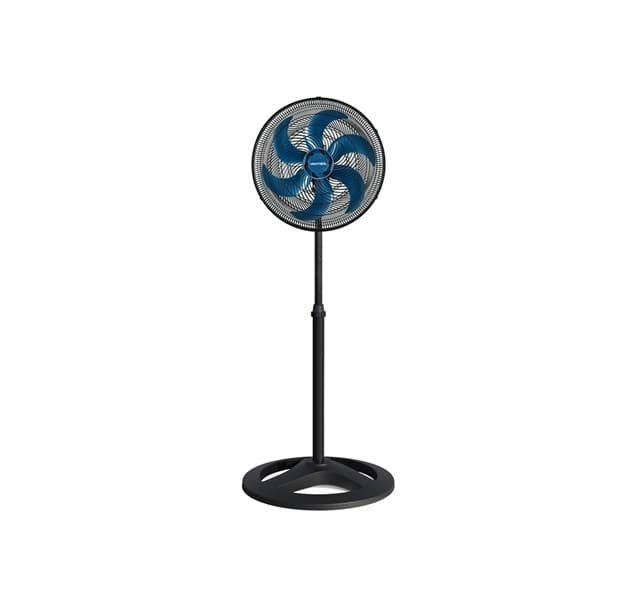 VENTILADOR DE COLUNA 040CM VENTISOL TURBO 6PAS 110V 80W PRETO HEL-AZUL