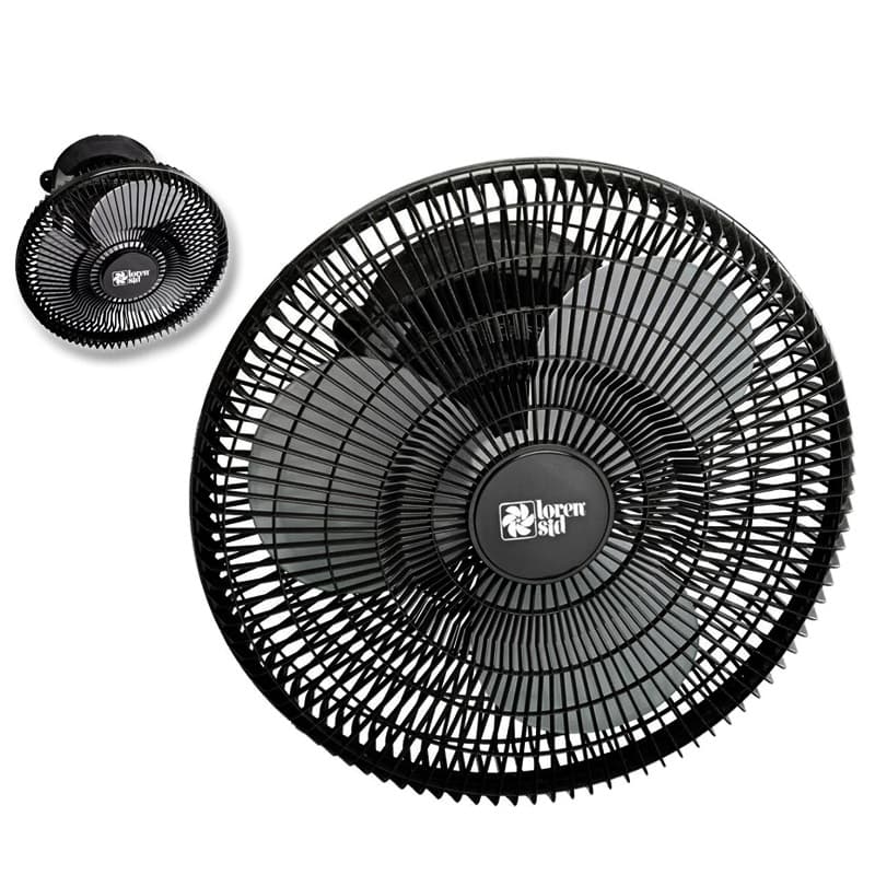 VENTILADOR DE TETO LOREN SID ORBITAL 30CM TURBO 110V PRETO G/PLÁSTICA - ROTACAO 360-GRAUS - SEM LUMINARIA P/AREA GOURMET