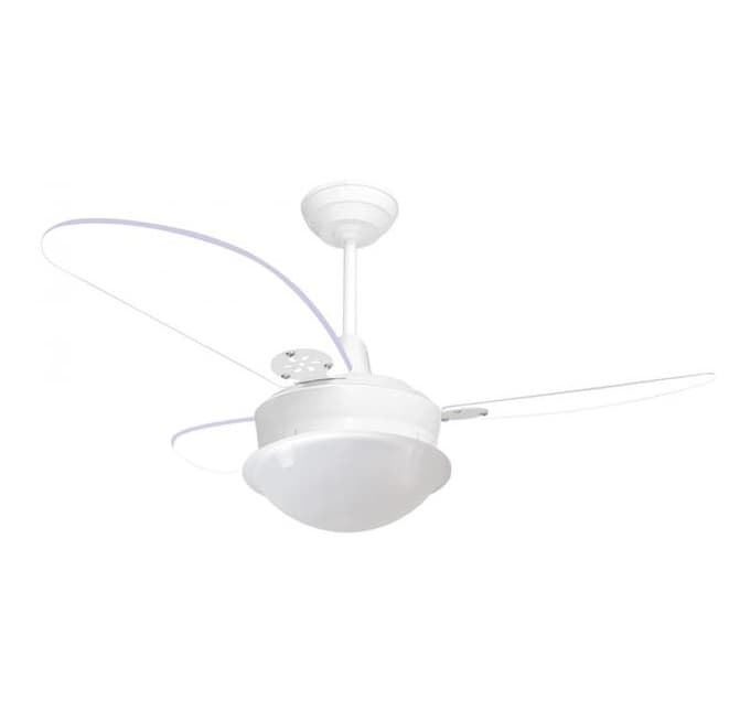 VENTILADOR DE TETO LOREN SID PEROLA PRIMOR 110V08,5UF 127W M3 BRANCO 3PAS TUBA OU FOLHA TRANSPARENTES 3P02I/TR - C/CONTROLE REMOTO TOTAL - foto 1 de 3