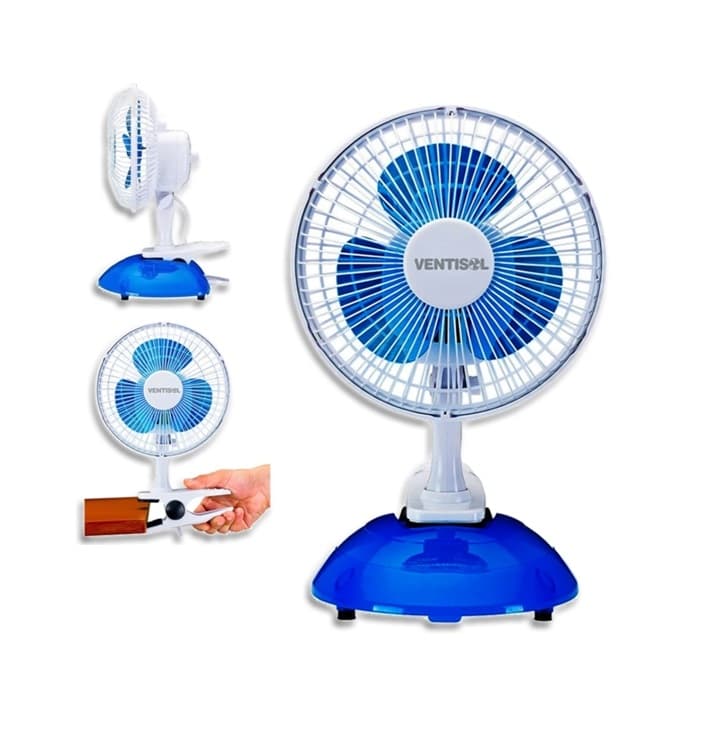 VENTILADOR DE MESA 020CM VENTISOL MINI 220V BRANCO - HEL-3PAS AZUL - MINI VENTILADOR PREMIUM 20CM