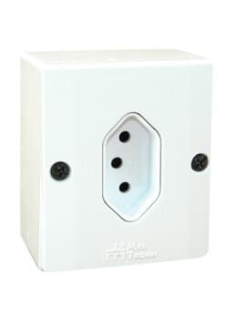 TOMADA SOBREPOR SISTEMA X 2P+T NBR 10A BRANCO
