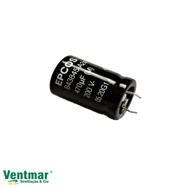 CAPACITOR 470,0UF 2PINOS RD 200VAC CAP470,0 - foto 1 de 1