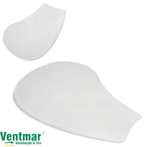 PÁ HÉLICE P/VENTILADOR DE TETO - MOD.MINI TREVO GRECO MDF COR BRANCA - SEM FURAÇÃO - *VENDIDA P/UNIDADE - ESP.0,40CM X L21,0CM X C27,5CM - MONTA EM DI - foto 1 de 3