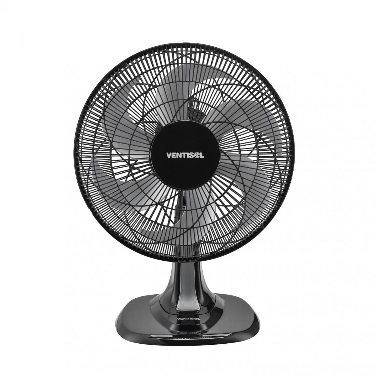 VENTILADOR DE MESA 40CM VENTISOL TURBO 220V 80W PRETO HEL-6PÁS CINZA - CONTROLE DE VELOCIDADE - ADAPTA-SE NA PAREDE