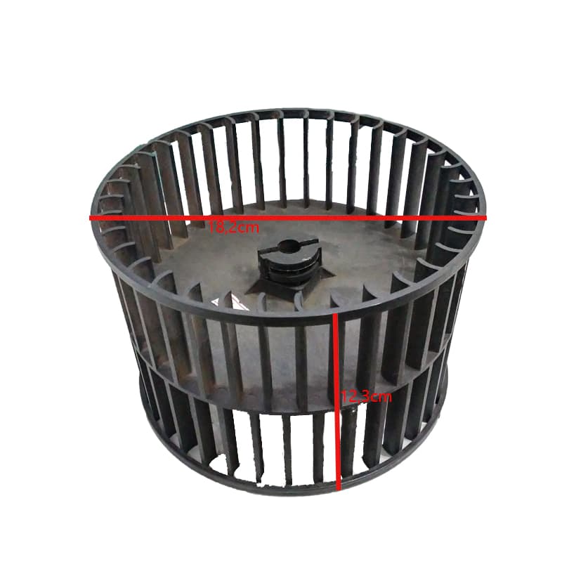 HELICE P/CLIMATIZADOR VENTOINHA CIROCO ROTOPLAST ROTO15 -TIPO TURBINA SIROCO F12,0MM- DIAM. 18,2CM - foto 1 de 3