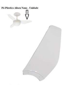 Pá HéLICE VENTILADOR ALISEU INSPIRE NANO COR BRANCA *VENDIDA P/UNIDADE - Pá PLáSTICA PARA VENTILADOR NANO INSPIRE MOTOR MOD:SA40