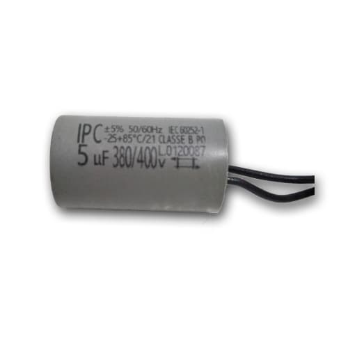 CAPACITOR 005,0UF 2FIOS RD 380VAC/400VAC P/VENTILADOR VENTISOL/ EXAUSTOR VENTI-DELTA 30CM-110V/ CLIMATIZADOR VENTISOL 220V - foto 1 de 1