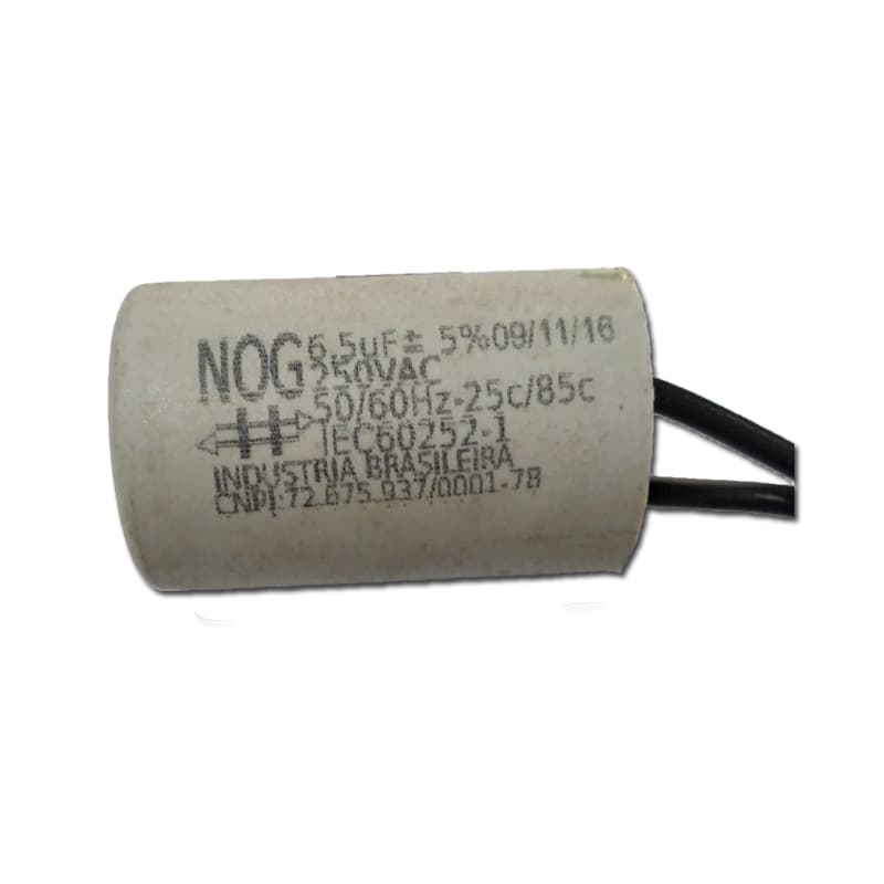 CAPACITOR 006,5UF 2FIOS RD 250VAC P/VENTILADOR DE TETO ARGE ECONOMIC GENIUS E VENTUS 110V / ALISEU INSPIRE SPECIAL - foto 1 de 1