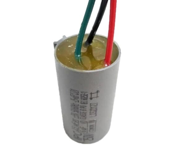 CAPACITOR 008,5UF 3FIOS 2,5+6,0MF RD 250VAC - P/VENTILADOR DE TETO LOREN SID M3 110V / TRON / VENTILADOR ARGE 127V - foto 1 de 2