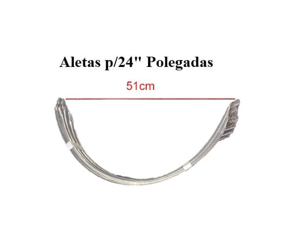 KIT REPARO P/EXAUSTOR EÓLICO 22" POLEGADAS - 10 ALETAS DE 44CM - MARIVENT - *APENAS AS ALETAS - foto 1 de 3