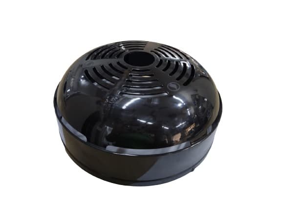 CARENAGEM CAPA SUPERIOR DO MOTOR DO VENTILADOR LATINA COR PRETA - CARENAGEM VTL PLáSTICA PRETA COM ALETAS - foto 1 de 3