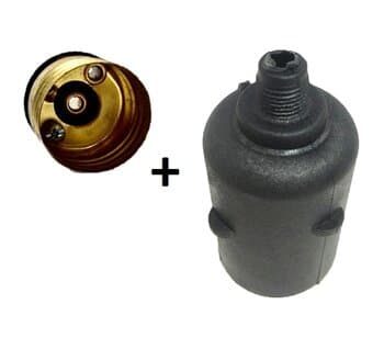 SOQUETE P/VENTILADOR DE TETO ARGE C/BORNE MIOLO CASQUILHO - ARLUX - GÊNIUS - VENTUS - TRON MARBELA - *VENDIDO P/UNIDADE