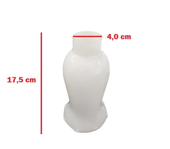 GLOBO TULIPA LONGA VIDRO LEITOSO SAIA COM BORDA CRISTAL - ALTURA 17,50CM /ENCAIXE EXTERNO 4,0CM /ENCAIXE INTERNO 3,70CM (ENCAIXE P/LAMPADA) - foto 1 de 2