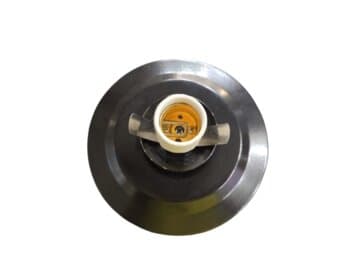LUMINARIA PLAFON P/VENTILADOR DE TETO P/GLOBO TIPO TULIPA - BASE/SUPORTE PRETO C/SOQUETE P/01 LAMPADA - *SEM GLOBO/SEM TULIPA
