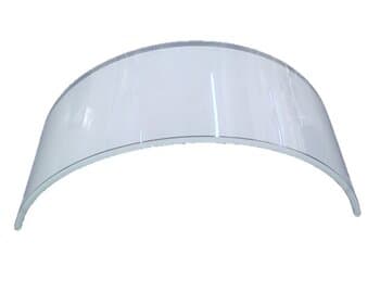 GLOBO CúPULA VIDRO LATERAL DA LUMINáRIA VENTILADOR VALêNCIA - LOREN SID QUARTZO - CALHA FOSCA C/BORDA CRISTAL - *VENDIDO P/UNIDADE