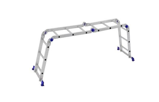 ESCADA DE ALUMINIO ARTICULADA 12 DEGRAUS - F0,96 / A1,70 / E3,55CM / PESO 14KG - REAL ESCADAS MULTIFUNCIONAL 3X4 - 3 LANCES C/4 DEGRAUS - foto 1 de 4
