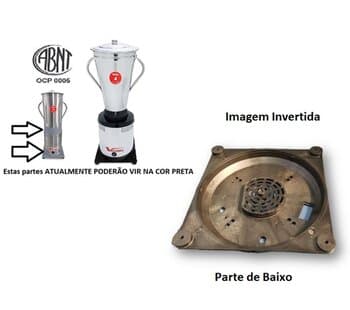 BASE INFERIOR LIQUIDIFICADOR VITALEX DE 4, 6, 8 OU 10 LITROS - BASE X MOTOR PARTE INFERIOR MODELO ANTIGO PLáSTICO COR PRETA - SERVE PARA 4 6 8 E 10 LI