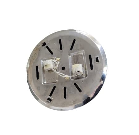 PLAFONIER P/GLOBO AIR VENTILADOR DE TETO LATINA - METAL PRATEADO C/2 SOQUETES P/LÂMPADAS HALÓGENAS - foto 1 de 3