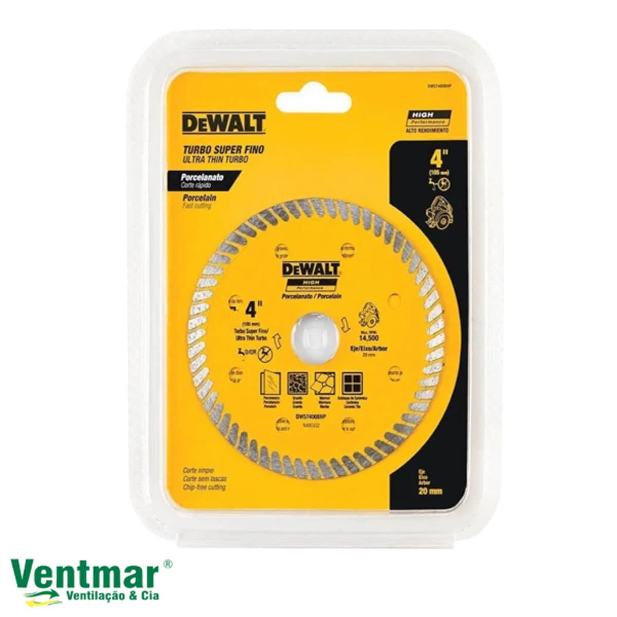 DISCO DE CORTE SECO DIAM.105MM P/PORCELANATO SUPER FINO DEWALT - foto 1 de 2
