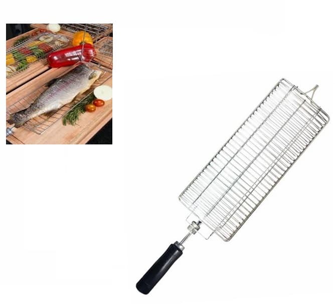 ESPETO GRELHA P/PEIXE CHURRASQUEIRA ASSADOR ARKE VITTA PREMIUM VITTA SMART - GRELHA GIRATÓRIA P/PEIXE - foto 1 de 4