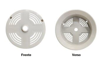 PLAFONIER P/GLOBO PERA VENTILADOR DE TETO LOREN SID - COR CINZA/PRETO - ENCAIXE 10CM - TEMAS LISTRINHAS/BOLINHAS/LINHAS/ABA ABERTA...ETC..